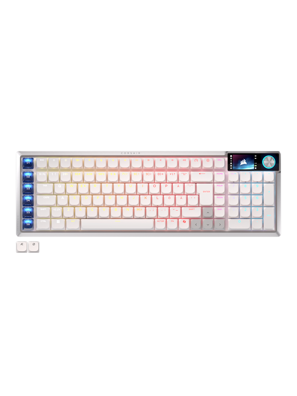 Corsair VANGUARD AIR 99 WIRELESS - Gaming Tastatur - Full-Size - Nordic ISO - Weiss