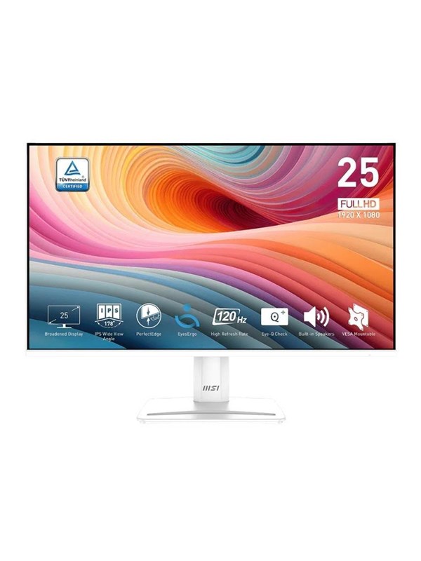 Monitor MSI PRO MP251W E2 24.5" FullHD 120Hz IPS 1ms Lautsprecher Weiß