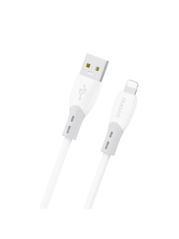 Dudao L25SL 30W USB-A - Lightning Cable with Soft Silicone Braid 1m - White