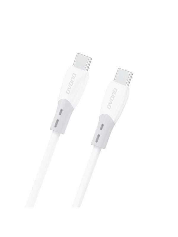 Dudao L25SC 60W USB-C - USB-C Cable with Soft Silicone Braid 1m - White