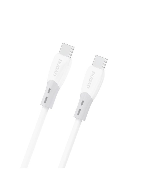 Dudao L25SC 60W USB-C - USB-C Cable with Soft Silicone Braid 2m - White