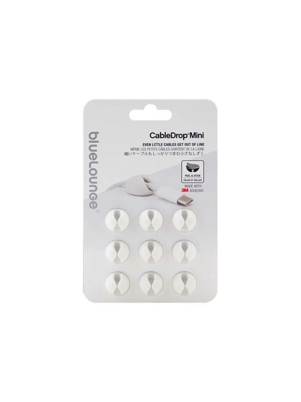 Bluelounge Design CableDrop mini - White - 9-pack