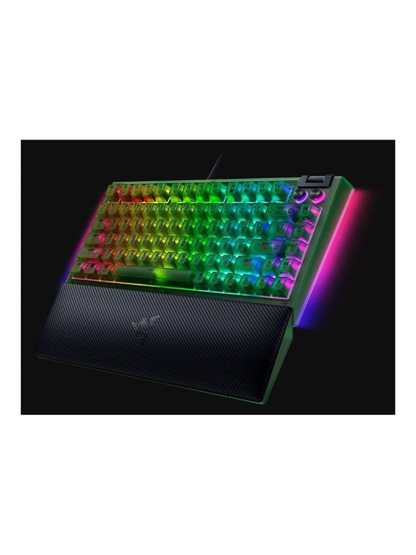 Razer BlackWidow V4 75% Hotswap - Tactile Mechanical - Phantom Green Edition - Gaming Tastaturen - ohne Numpad - Englisch (US) - Grün