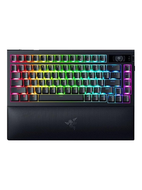 Razer BlackWidow V4 Pro 75% - Kabellose Hot-Swap-Gaming-Tastatur - OLED-Display (Befehlsrad, 4K Hz & Bluetooth-Konnektivität, magnetische Handballenauflage) ISO US-Layout | Schwarz - Image 4