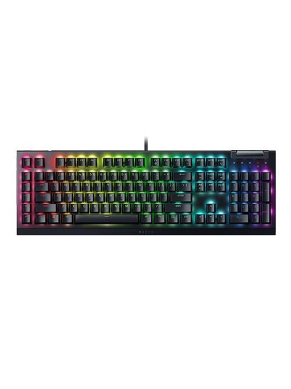 Razer BlackWidow V4 X - Green Mechanical (Clicky) - Gaming Tastatur - Full-Size - Französisch - Schwarz