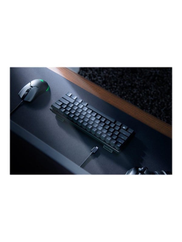 Razer Huntsman Mini 60% - Optical Purple (Clicky) - Gaming Tastaturen - ohne Numpad - Französisch - Schwarz