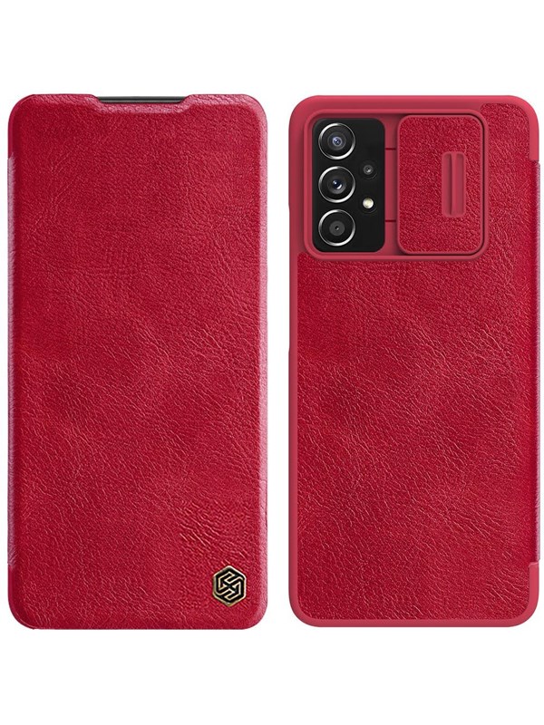 Nillkin Qin Leather Holster Case for Samsung Galaxy A73 Red