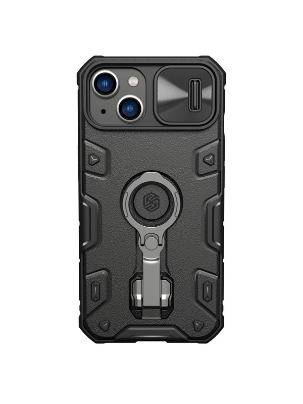 Nillkin CamShield Armor Pro Case iPhone 14 Plus Armored Case with Camera Cover Ring Stand Black