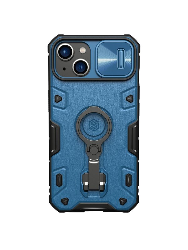 Nillkin CamShield Armor Pro Magnetic Case iPhone 14 Plus Magnetic MagSafe Case with Camera Cover Blue