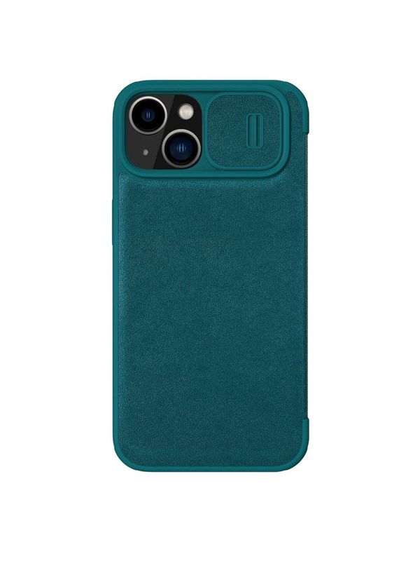 Nillkin Qin Leather Pro Case iPhone 14 Plus Case Camera Cover Holster Cover Case With Flip Green