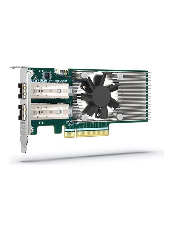 QNAP QXG-25G2SF-BCM - network adapter - PCIe 4.0 x8 - 25 Gigabit SFP28 x 2