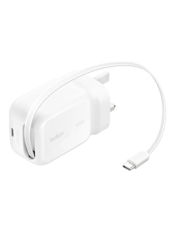 Belkin UltraCharge power adapter - retractable GAN - USB-C - 45 Watt