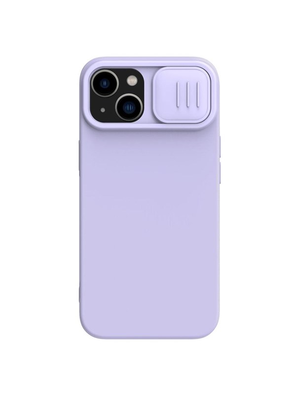 Nillkin CamShield Silky Silicone Case iPhone 14 Plus Case Cover with Camera Cover Purple
