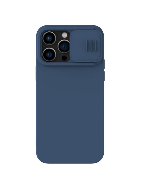 Nillkin CamShield Silky Silicone Case iPhone 14 Pro Max Silicone Case with Camera Cover Blue