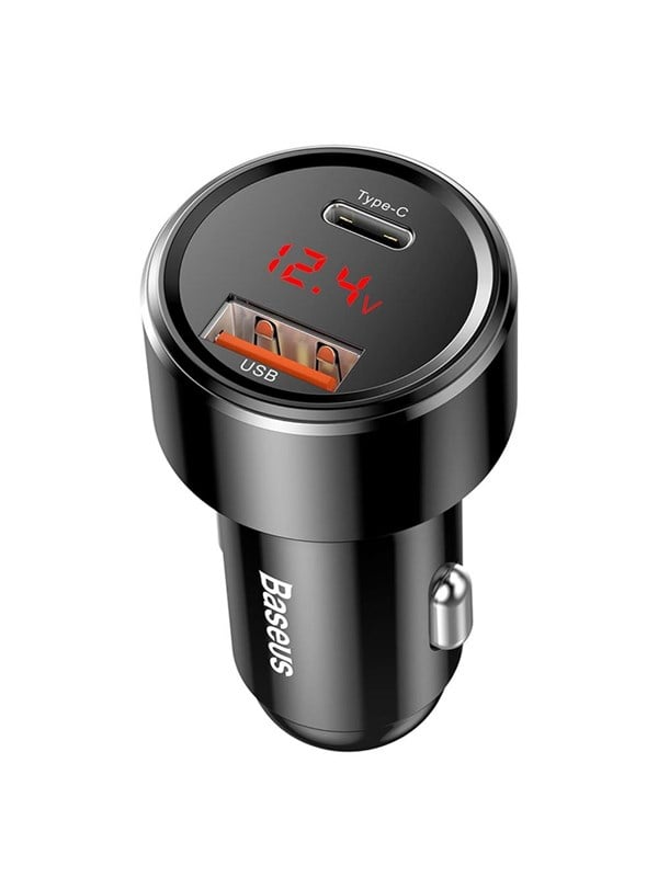 Baseus Magic Series PPS digital display (Type-c PD+QC) Intelligent dual quick charging and car charging of 45W Black(*)