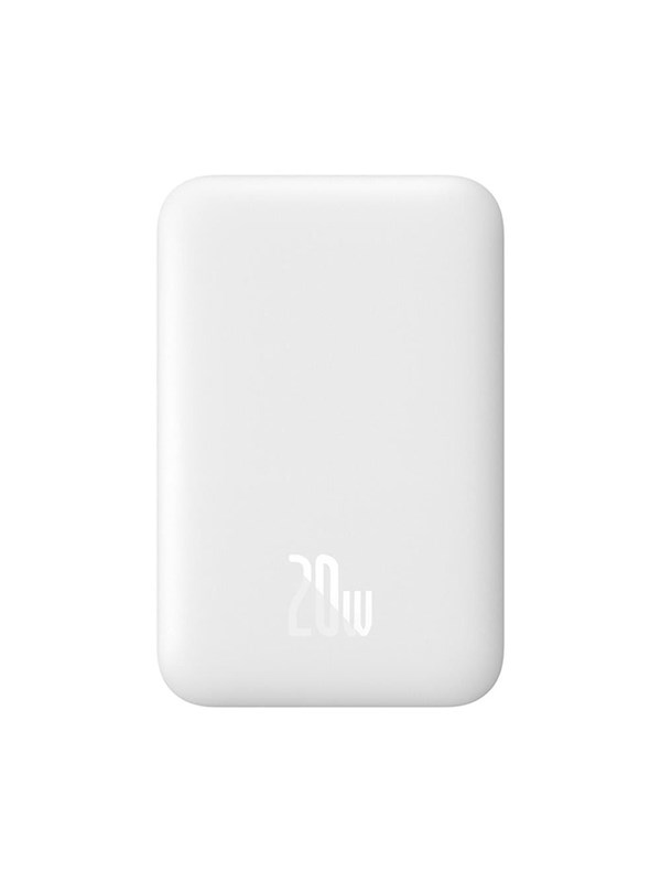 Baseus Airpow 6000mAh 20W Power Bank with Simple USB-C Cable (20V/3A) 30cm - White Powerbank (Akku) - Weiß - 6000 mAh