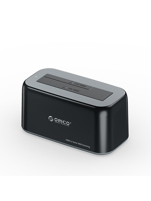 Orico 6819C3 1-Laufwerk Dockingstation für HDD / SSD SATA 2,5 Zoll / 3,5 Zoll, Schwarz