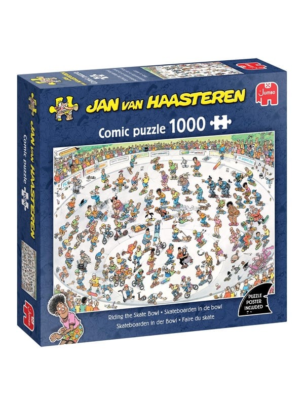 Jumbo Jan van Haasteren Jigsaw Puzzle - Skateboarding in the Bowl - 1000 pcs. Boden