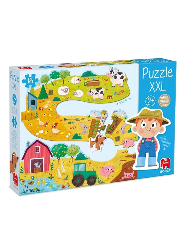 Jumbo Goula Puzzle XXL Farm Animals - 18 pcs. Boden