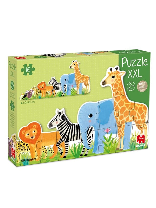 Jumbo Goula Puzzle XXL Jungle from Small to Large - 16 pcs. Boden