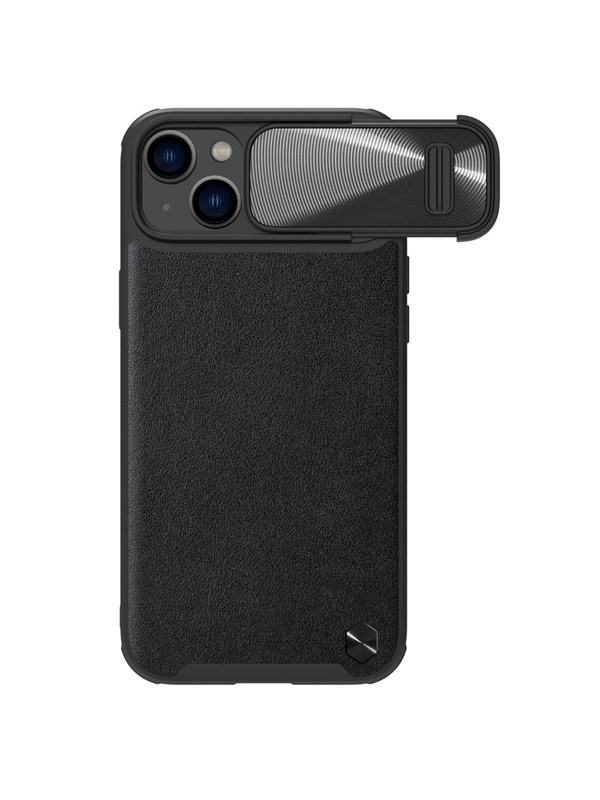 Nillkin CamShield Leather S Case iPhone 14 Plus Case Cover with Camera Cover Black