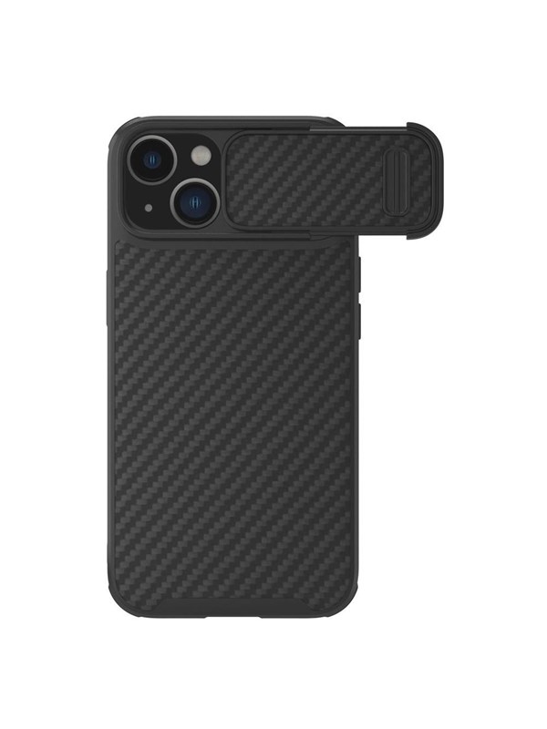 Nillkin Synthetic Fiber S Case iPhone 14 Plus Case with Camera Cover Black