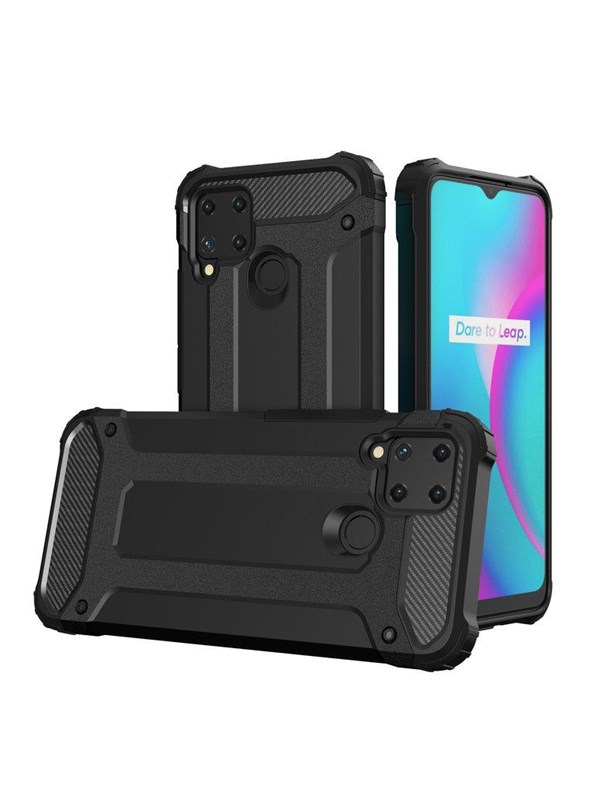 Hurtel Hybrid Armor Case for Realme 10 5G / Realme 9i 5G Armored Hybrid Case Black
