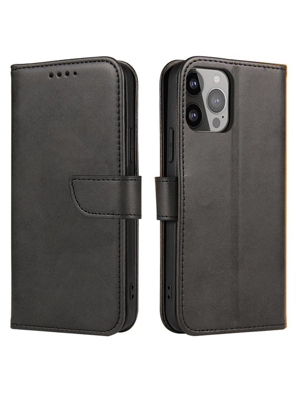 Hurtel Magnet Case for Realme 10 Pro+ Flip Cover Wallet Stand Black