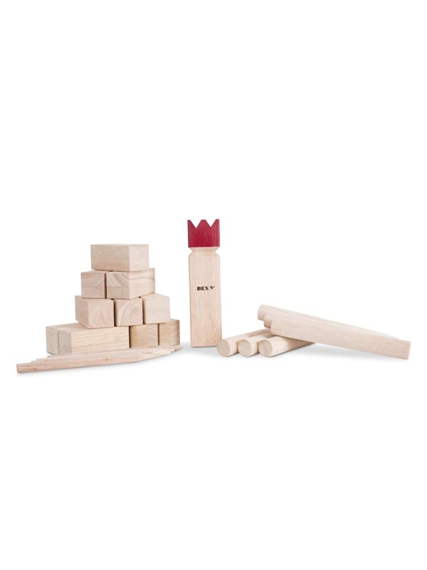 Bex Kubb-Spiel original mit rotem König Natürlich