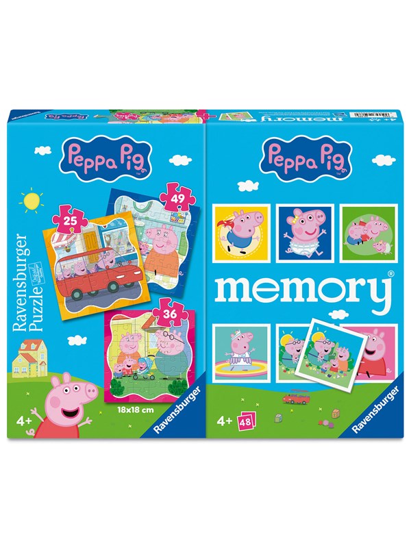 Image of Ravensburger Peppa Pig Puzzle+memory® - Vendespil