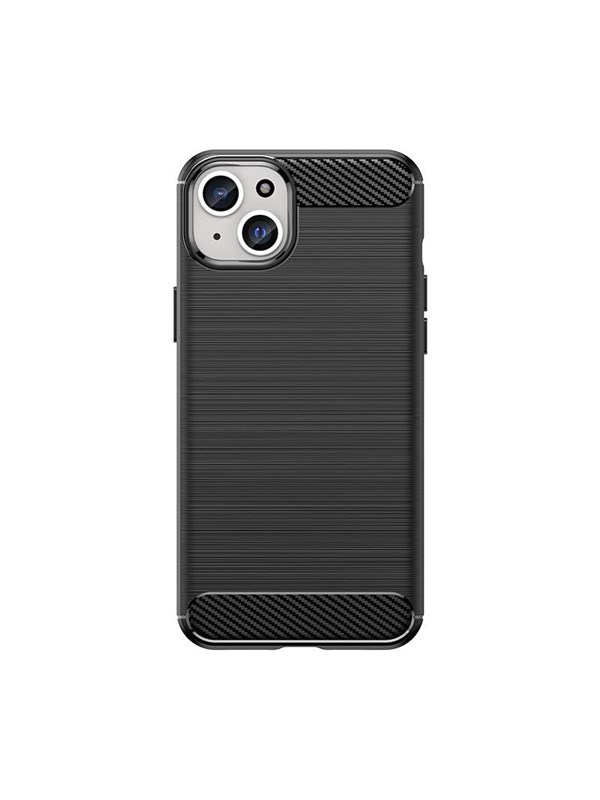 Hurtel Flexible Carbon Pattern Case for iPhone 15 Plus Carbon Case - Black