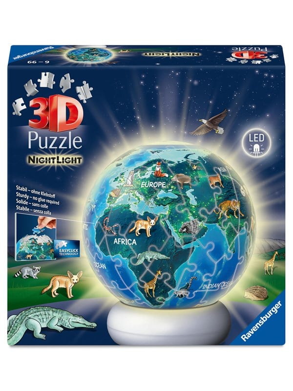 Ravensburger 3D Puzzle-Ball Nightlight The Earth by Night (72) 3D Puzzle