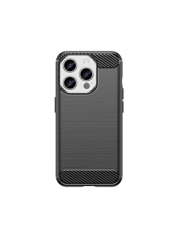 Hurtel Flexible Carbon Pattern Case for iPhone 15 Pro Carbon Case - Black