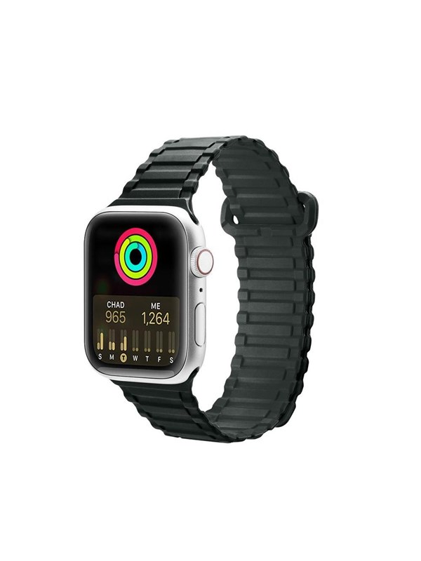 Dux Ducis Strap (Armor Version) Apple Watch Ultra Strap SE 9 8 7 6 5 4 3 2 1 (49 45 44 42 mm) Silicone Magnetic Band Bracelet Green