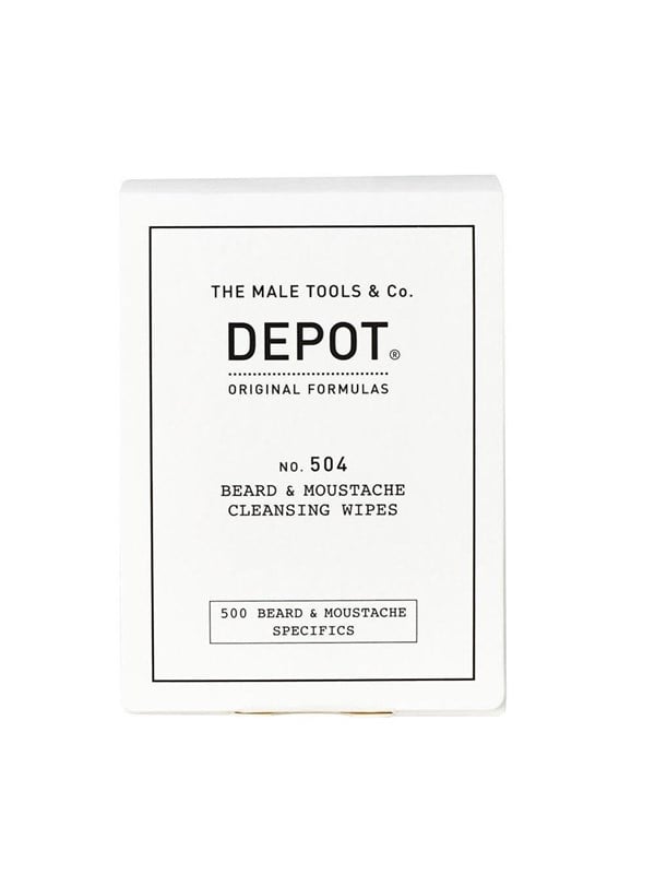 Depot Beard & Moustache Cleansing Wipes - 12 pcs