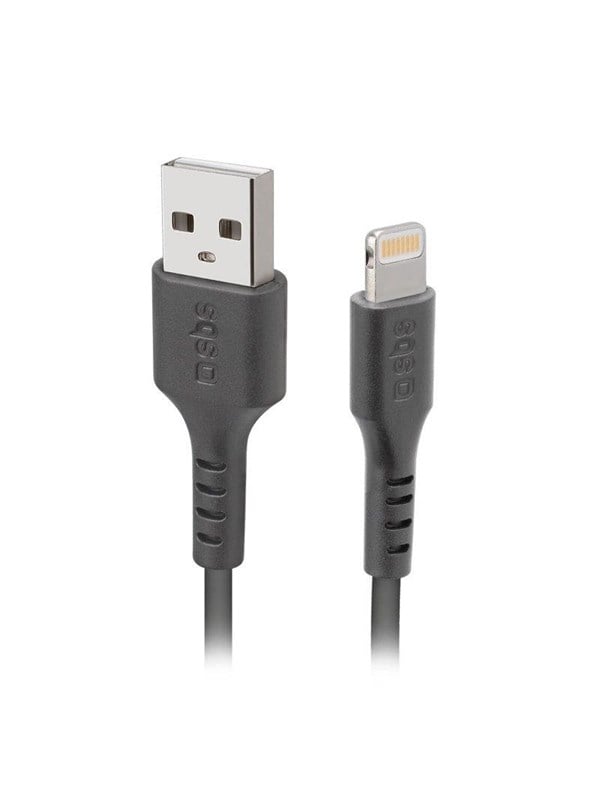 SBS TECABLEUSBIP589K USB-A - Lightning Cable 1m MFi Certified - Black