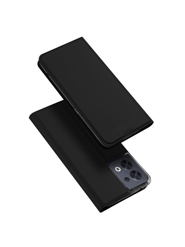 Dux Ducis Skin Pro Case Oppo Reno 8 Flip Cover Card Wallet Stand Black