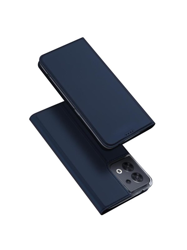 Dux Ducis Skin Pro Case Oppo Reno 8 Flip Cover Card Wallet Stand Blue