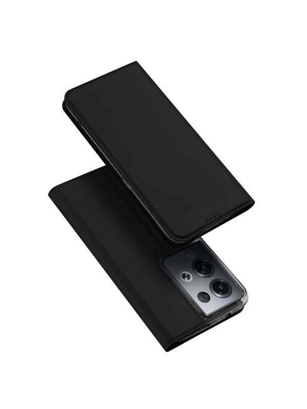 Dux Ducis Skin Pro Case Oppo Reno 8 Pro Flip Cover Card Wallet Stand Black