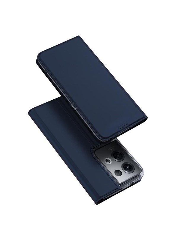 Dux Ducis Skin Pro Case Oppo Reno 8 Pro Flip Cover Card Wallet Stand Blue