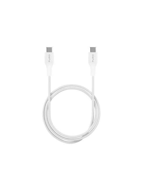 Puro Plain USB-C - USB-C 2A 1m Cable - White