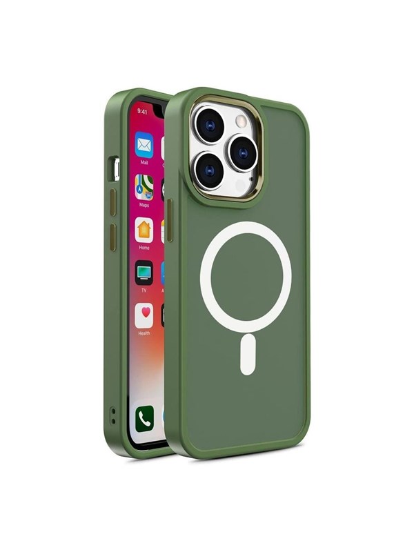 Hurtel Magnetic Color Matte Case for iPhone 15 Plus - Green