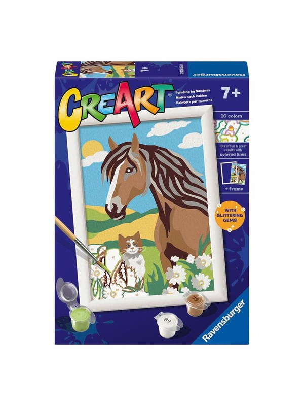 Ravensburger CreArt Paint by Numbers - Horse and Kitty