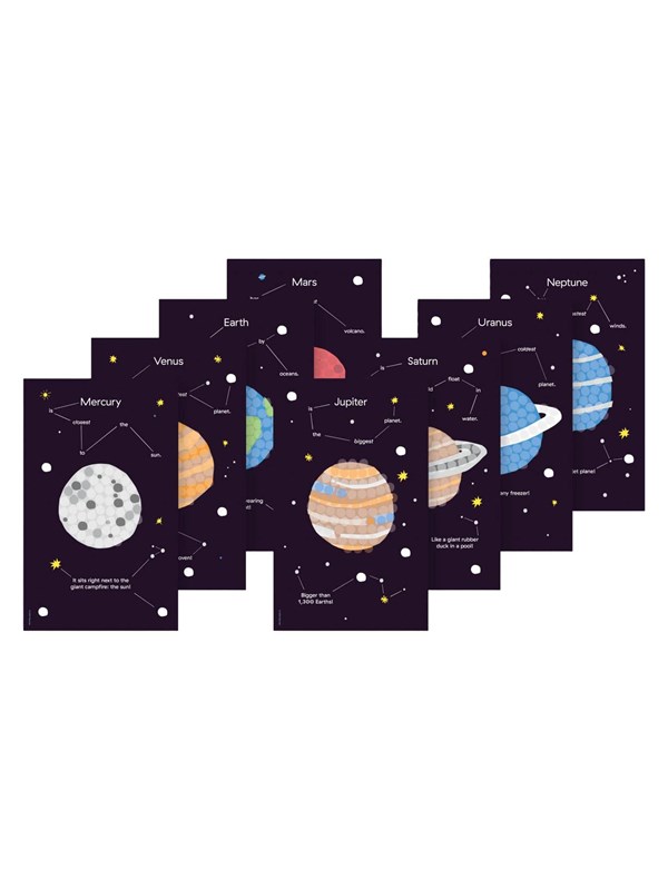 PlayMais Mosaic Cards Decorate Solar System