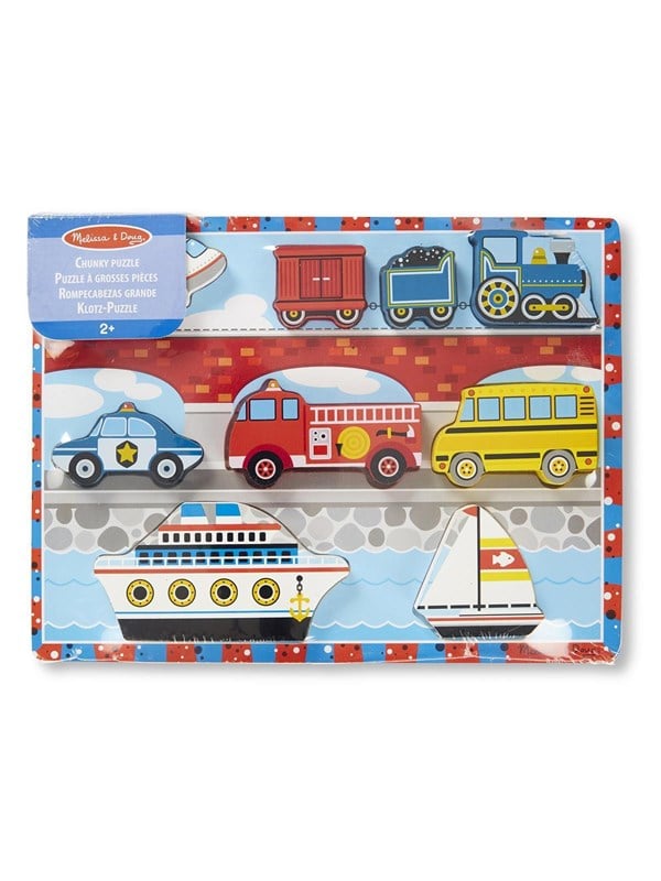 Melissa & Doug Wooden Chunky Puzzle Vehicles Holz