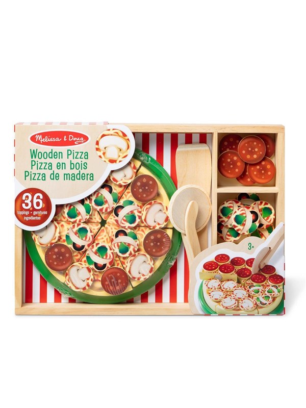 Melissa  Doug Food Play Wooden Pizza