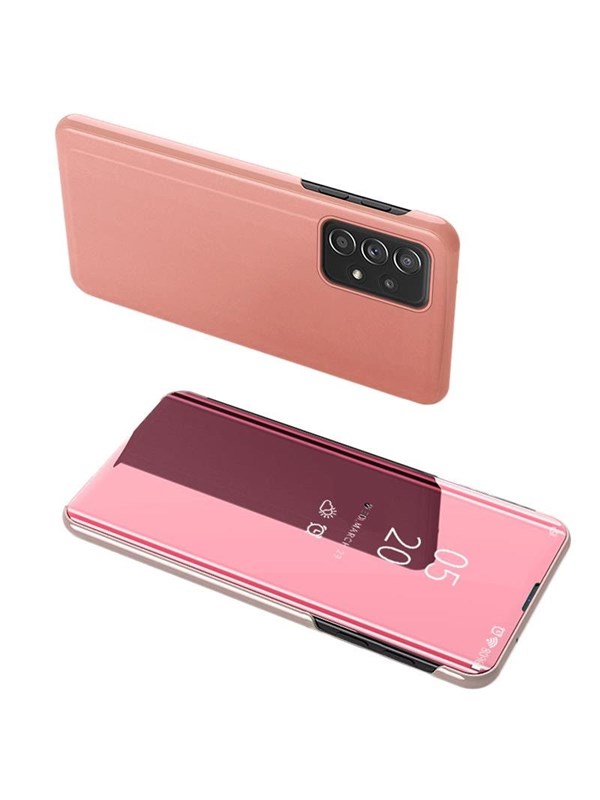 Hurtel Clear View Case Flip Cover for Samsung Galaxy A73 Pink