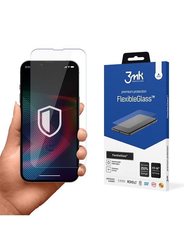 Image of 3mk Tempered glass for iPhone 14 Pro Max / 14 Plus hybrid flexi 7H from the FlexibleGlass series