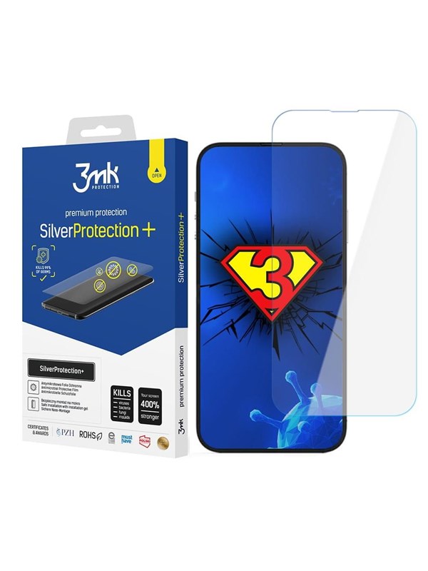 3mk Silver Protection+ Antibacterial Screen Protector for iPhone 14 Pro / iPhone 14 Gamers