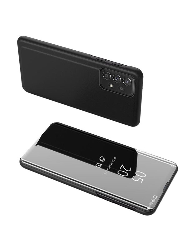 Hurtel Clear View Case Flip Cover for Samsung Galaxy A73 Black